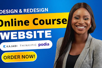 thinkific website, kajabi website, kajabi online course, online course website