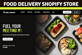 build food delivery shopify store meal prep website