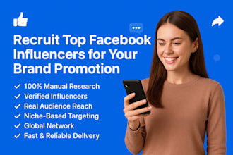 recruit top facebook influencers for your brand promotion