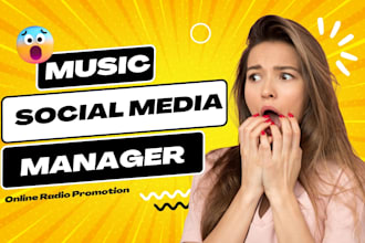 be your music and podcast social media manager and online radio promotion