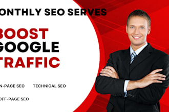 complete monthly SEO service for any website ranking
