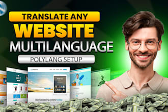 do website translation in any language using translatepress or polylang