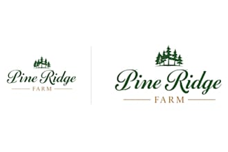 design sophisticated yet earthy pine ridge farm logo