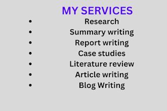 deliver professional writing support for research based content