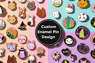 design custom enamel pins based on your sketch or image