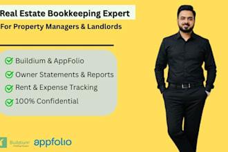 manage real estate and property management bookkeeping in buildium and appfolio