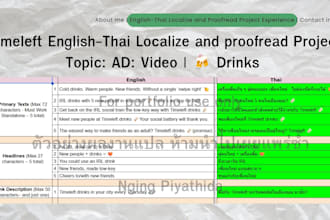translate, localize, and proofread english to thai for you