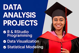 do r programming,r studio, python and data analysis projects