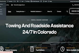 design towing business website optimized for calls