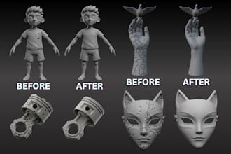 repair ,edit and fix stl, obj files for 3d printing and stl file modification