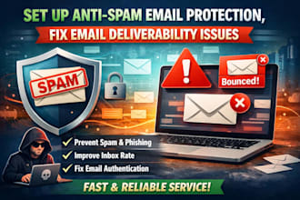 setup email anti spam protection, fix email deliverability issues