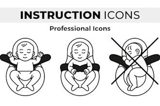 design packaging instruction icons