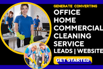 generate home office commercial cleaning service leads funnel and website