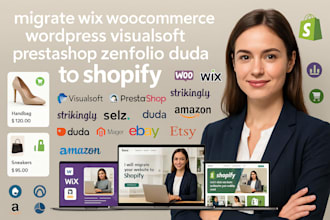 migrate wix woocommerce wordpress visualsoft prestashop zenfolio duda to shopify