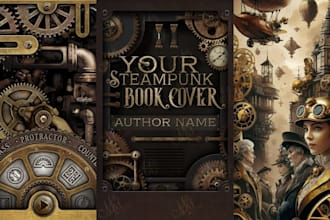 custom steampunk cover design steampunk logo art and steampunk branding