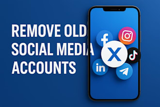 remove old or fake account from google instagram facebook tiktok x yt tg onlyfan