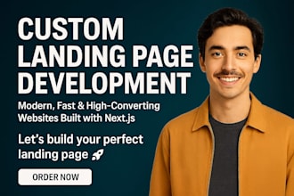 develop a clean and professional landing page