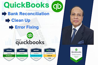 do bookkeeping, reconciliation, cleanup, error fixing in quickbooks