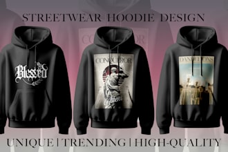design a hoodie in a modern and trendy style