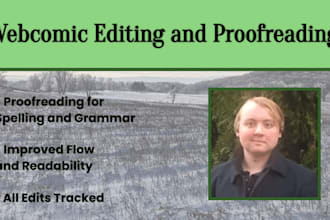 proofread and edit your web comic or graphic novel