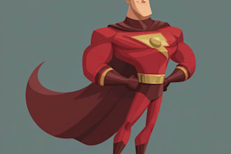 create superhero cartoon character for you