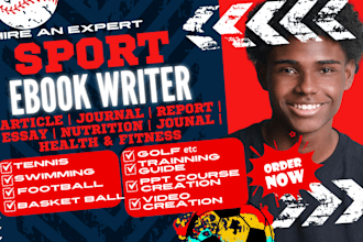 do sport writing, sports articles, ebook content on sport, football, basket ball