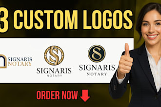 design 3 professional logotypes for your notary financial or legal business