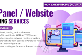 fix cpanel, hosting, dns, or SSL issues professionally