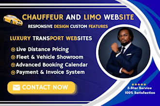build a premium chauffeur website limo website or car rental website