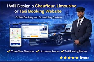design a professional chauffeur, limousine and taxi booking website