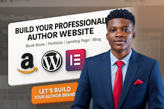 build author website, book author website, business, portfolio or ebook website