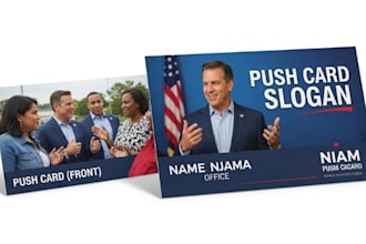 design or redesign political campaign palm card, push card, and election flyer