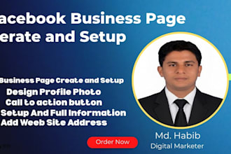 build and set up your facebook business page with cover and profile photo