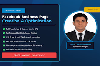build and set up your facebook business page with cover and profile photo