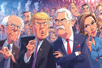 make political caricature and cartoon