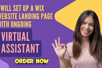set up your wix website landing page and provide ongoing virtual assistant
