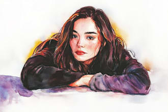 create watercolour style children book illustrations