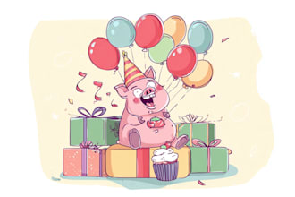 draw cute kawaii doodles, stickers illustrations