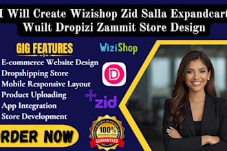 create wizishop zammit wuilt salla zid dropizi  expandcart website store design