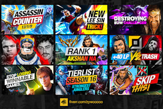 design gaming thumbnails for youtube