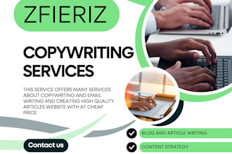 be your creative and professional copywriter