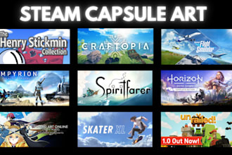 steam capsule design capsule art game banner steam banner game cover art