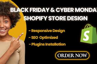 design SEO shopify black friday, and cyber monday store