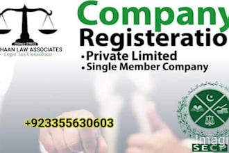 register your company in secp, pec and fbr professionally