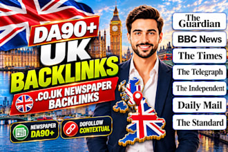 high authority UK backlinks from high da90 UK newspaper dofollow link building