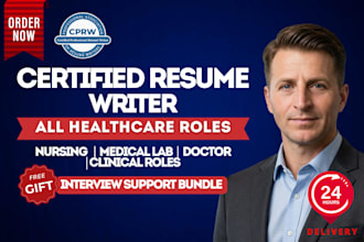 write healthcare resume for medical lab, nurse, doctor, or clinical role CV