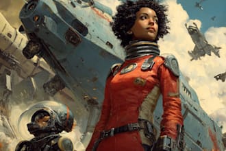 design sci fi illustration and sci fi art