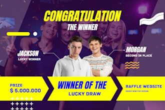 design raffle website, competition giveaway website with wordpress andsweepstake