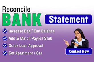 reconcile bank statement PDF to editable format
