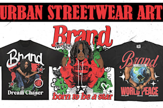 custom streetwear tee design